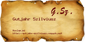 Gutjahr Szilviusz névjegykártya